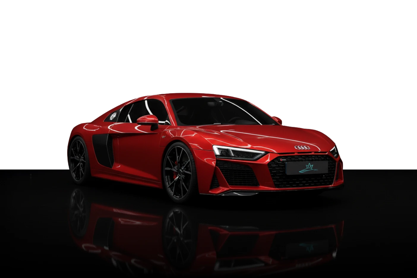 Audi R8, detailed finish with reflection