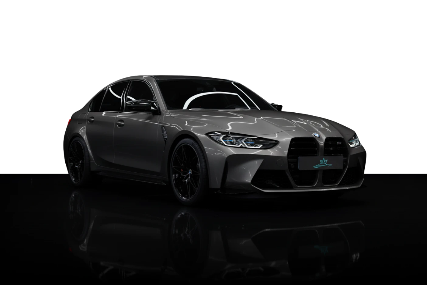 BMW M3, detailed finish with reflection